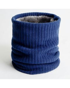 Snood Neck Warmer Scarf Men Winter Thick Fleece Thermal Windproof Balaclava Mask - Blue