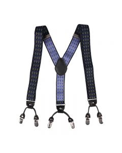 Business Men Adult Suspenders Clip Refined Non-slip Shoulder Straps - Blue Prismatic