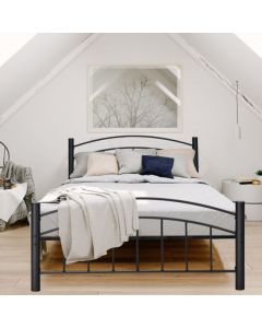 Metal Bed Frame Platform Bed with Headboard for Bedroom