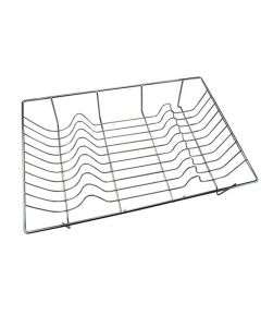 Metal Chrome Dish Drainer Drying Rack for Kitchen - Silver