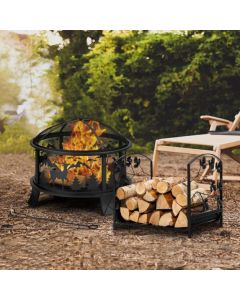 Heavy Duty Metal Fireplace Log Holder