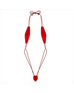Lady Micro Bikini Swimwear G-String Bra and Thong Swimsuit - Red
