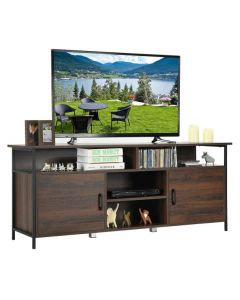 Mid-century TV Stand with Adjustable Shelves and Large Storage Space