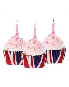 100 pcs British Flag Pattern Mini Cupcake Liners Colorful Paper