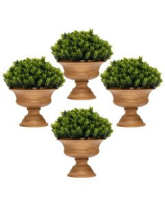 4 Pieces Mini Faux Pine Cone Tree Set with Pots