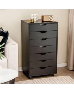 Mobile File Cabinet on Wheels with 7 Drawers
