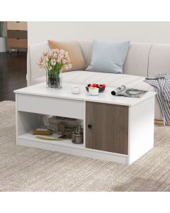 Modern Cocktail Table with Lift Tabletop and Hideaway Compartments