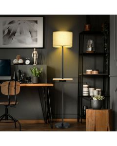 Costway Modern Floor Lamp with Tray Table and USB Charging Ports