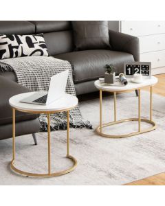 Set of 2 Modern Nesting Coffee Table for Living Room