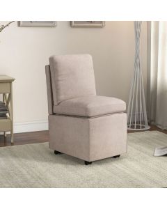Modern Single Sofa Armless Accent Chair with Storage