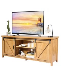 Modern TV Cabinet for 60-Inch TV Wooden Media Storage Shelves
