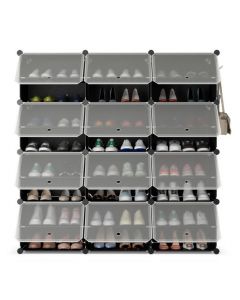 48 Pairs Expandable Modular Shoe Storage Cabinet with Door