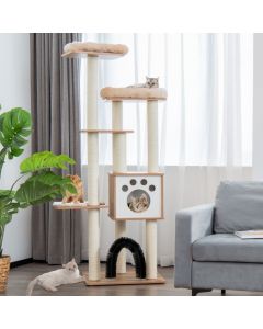 Multi-Level Cat Tree with Massage Arch Condo and Scratch Posts