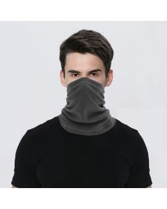 Polar Fleece Thermal Bandana Cycling Winter Face Masks Snood Scarf Neck Tube Warmers - Grey