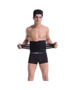 Back Support Lumbar Waist Brace Spine Pain Relief for Men and Women - 3XL Black