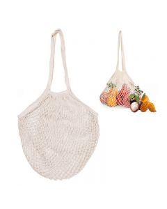 Mesh Net Bag String Shopping Bag Reusable Fruit Vegetables Storage Handbag - White