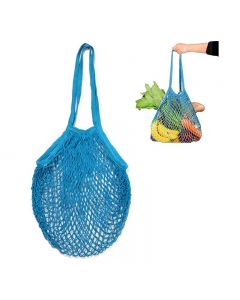 Mesh Net Bag String Shopping Bag Reusable Fruit Vegetables Storage Handbag - Sky Blue