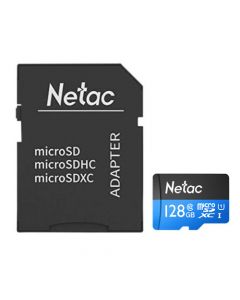 Netac P500 128GB MicroSDXC Card with SD Adapter