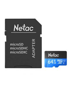 Netac P500 64GB MicroSDXC Card with SD Adapter