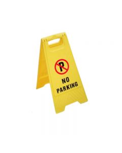 No Parking Sign Cone Yellow A Board Warning Sign Outdoors