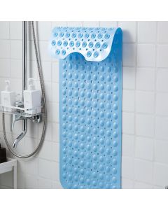 Non Slip Shower Mat Strong Suction Anti-Mold Rubber Mat 40x100cm - Blue