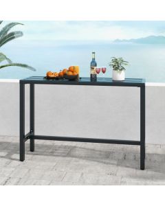 120/140 x 40cm Outdoor Bar Table with Adjustable Foot Pads