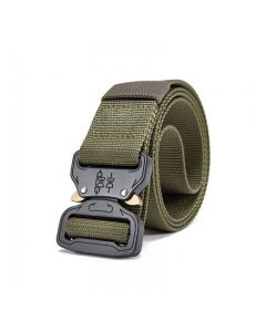 Quick Release Work Belts Tactical Black Men Combat Army Nylon Buckle Waistbelt - Green