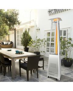 42000 BTU Outdoor Patio Gas Heater with Wheels and Regulator