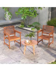 Outdoor Solid Wood Dining Chair Set of 2