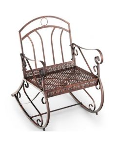 Garden Rocking Chair with Ergonomic Backrest and Armrest
