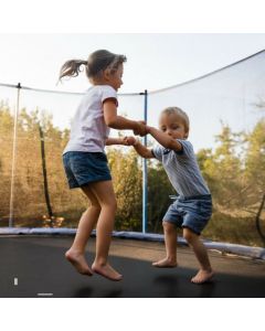 8/10/12FT Outdoor Trampoline with Enclosure Net and Ladder