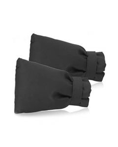 2 pcs Outside Tap Cover Winter Frost Proof Jacket Garden Tap Thermal Protector - Black