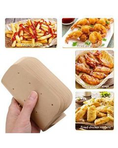 200X Disposable Paper Air Fryer Liners - Khaki