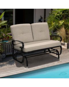 2-Person Patio Glider Chair with Cushions