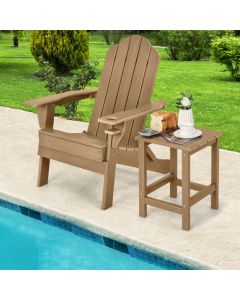 Patio Square HDPE Side Table for Balcony Backyard Lawn