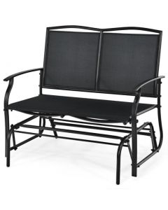 2-Person Patio Swing Glider Bench with Heavy-Duty Steel Frame