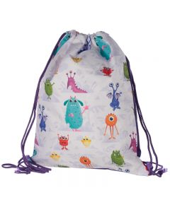 Handy Drawstring Bag  Fun Kids Monsters Design