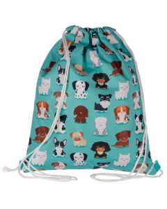 Handy Drawstring Bag  Fun Cute Dog Squad Design