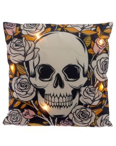 Decorative LED Cushion  Skulls and Roses