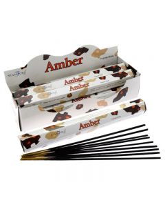 Stamford Hex Incense Sticks - Amber, x 6 Packs