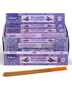 Nag Champa Tulasi Incense Sticks  Lavender, x 12 Packs