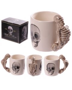 Novelty Skeleton Design Shaped Handle Mug
