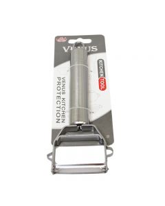 Kitchen Peeler Tool Fruit Potato Vegetable Silver Chrome Kitchen Peeler 18cm