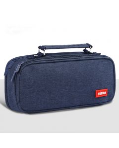Expandable Pencil Case Large Capacity Pen Case for Office College School Bags - Blue