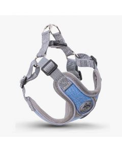 Adjustable and Breathable Dog Pet Harness Vest Padded Safety Puppy Leash Set - Blue L