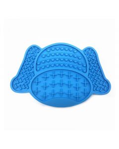Non-Slip Silicone Dog Lick Pad Pet Food Feeder Bowl Puppy Cat Lick Mat Healthy - Blue