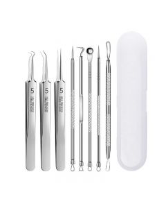 Ultra-fine Cell Pimples Blackhead Clip and Tweezers Artifact Acne Needle Set