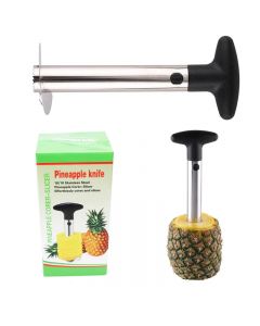 Heavy Duty Stainless Steel Fruit Corer Rings Cutting Wedge Knife for Pineapple Corer