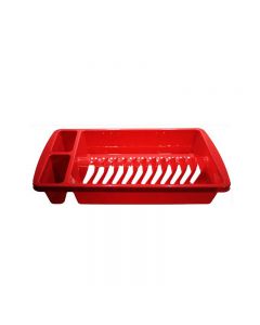 Plastic Dish Drainer with Cutlery Holder for Kitchen - Random Colour