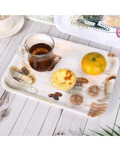 Plastic Tea Coffee Table Tray Assorted Designs - 40-45 x 30 cm Random Sent